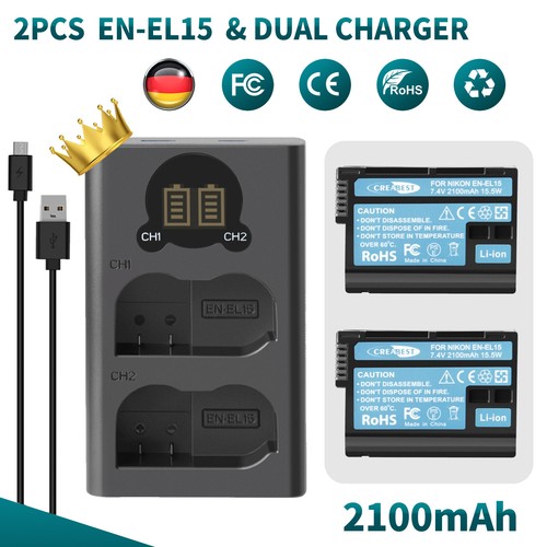 El15 el15a batteria - 2x, en-el15